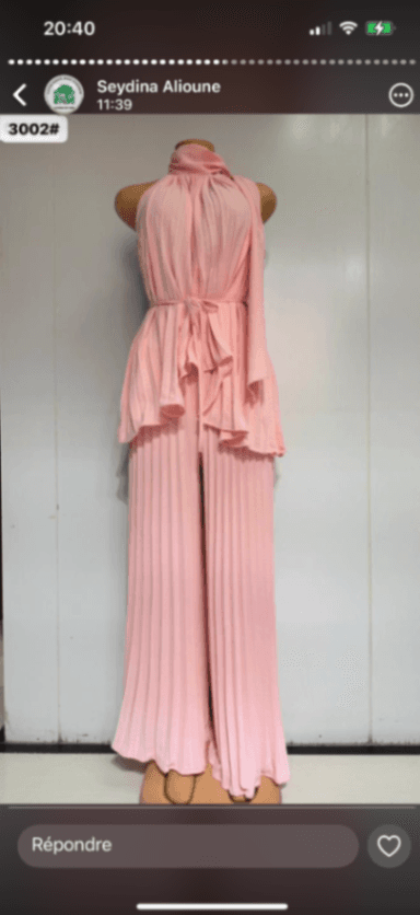 Ensemble plissé coton